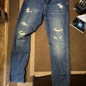 Aeropostale Men's Slim Jeans - Distressed Blue